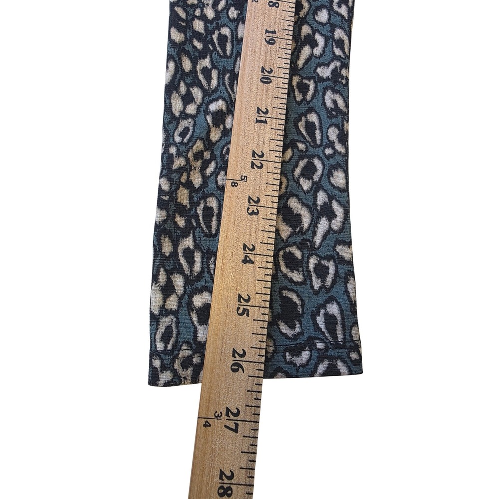 Zara Leopard Print Babydoll Mini Dress Teal Black Mob Wife Womens Size S - Picture 8 of 8
